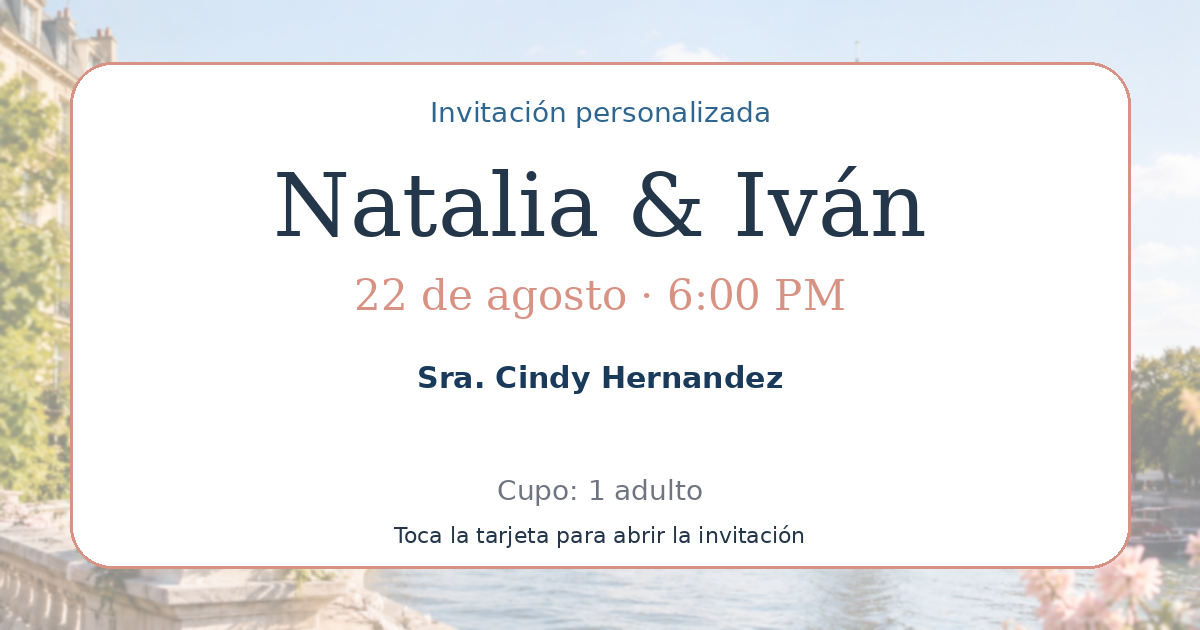 Tarjeta de Sra. Cindy Hernandez